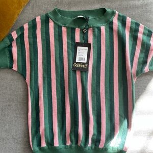 NWT Joy Striped Top from Collectif, Sz Medium